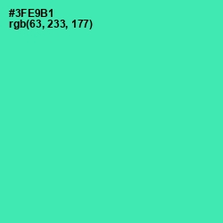 #3FE9B1 - Shamrock Color Image