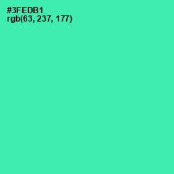 #3FEDB1 - Shamrock Color Image