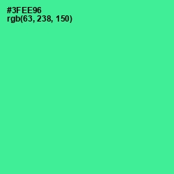 #3FEE96 - Shamrock Color Image