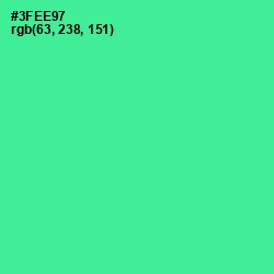 #3FEE97 - Shamrock Color Image