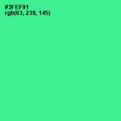 #3FEF91 - Shamrock Color Image