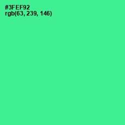 #3FEF92 - Shamrock Color Image