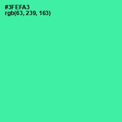 #3FEFA3 - Shamrock Color Image