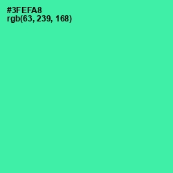 #3FEFA8 - Shamrock Color Image