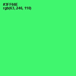 #3FF66E - Malachite Color Image