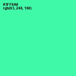 #3FF8A8 - Shamrock Color Image