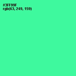 #3FF99F - Shamrock Color Image