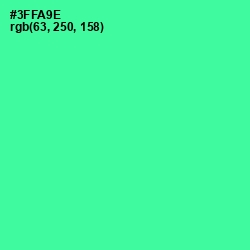 #3FFA9E - Shamrock Color Image