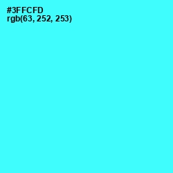 #3FFCFD - Cyan / Aqua Color Image