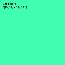 #3FFDB1 - Shamrock Color Image