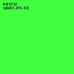 #3FFF3F - Harlequin Color Image