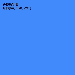 #408AFB - Cornflower Blue Color Image