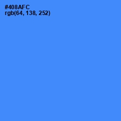 #408AFC - Cornflower Blue Color Image