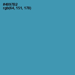 #4097B2 - Steel Blue Color Image