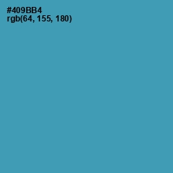 #409BB4 - Hippie Blue Color Image