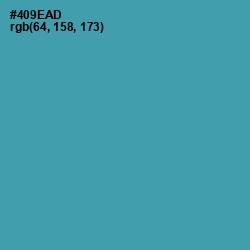 #409EAD - Hippie Blue Color Image