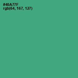 #40A77F - Ocean Green Color Image