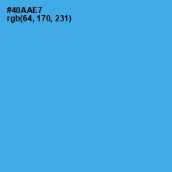 #40AAE7 - Picton Blue Color Image