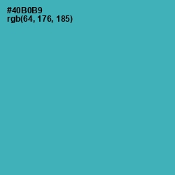 #40B0B9 - Fountain Blue Color Image