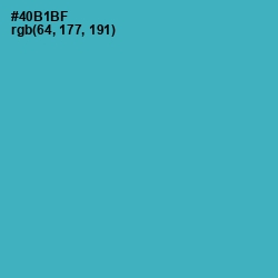 #40B1BF - Fountain Blue Color Image