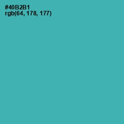 #40B2B1 - Fountain Blue Color Image