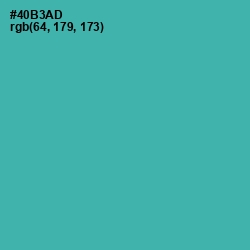 #40B3AD - Fountain Blue Color Image