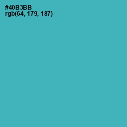 #40B3BB - Fountain Blue Color Image
