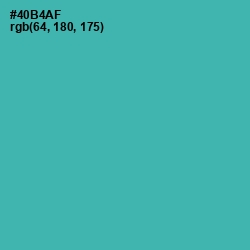 #40B4AF - Fountain Blue Color Image