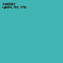 #40B5B3 - Fountain Blue Color Image