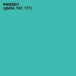 #40BBB1 - Fountain Blue Color Image