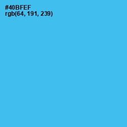 #40BFEF - Picton Blue Color Image