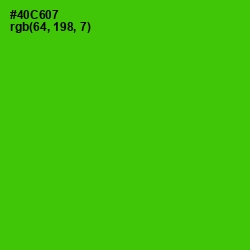 #40C607 - Bright Green Color Image