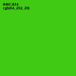 #40CA14 - Bright Green Color Image