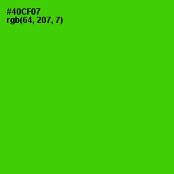 #40CF07 - Bright Green Color Image