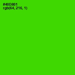 #40D801 - Bright Green Color Image