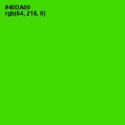 #40DA00 - Bright Green Color Image