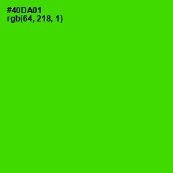 #40DA01 - Bright Green Color Image