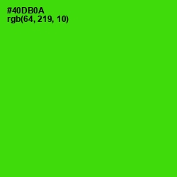 #40DB0A - Bright Green Color Image