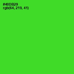 #40DB29 - Bright Green Color Image