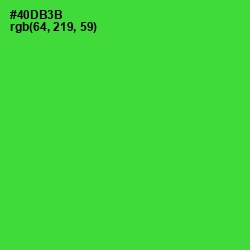 #40DB3B - Bright Green Color Image