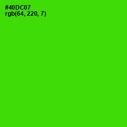 #40DC07 - Bright Green Color Image