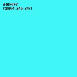 #40F6F7 - Turquoise Blue Color Image