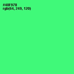 #40F978 - Screamin' Green Color Image