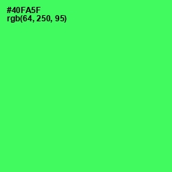 #40FA5F - Screamin' Green Color Image