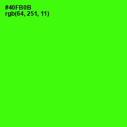 #40FB0B - Bright Green Color Image