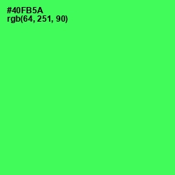 #40FB5A - Screamin' Green Color Image