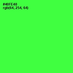 #40FE40 - Screamin' Green Color Image