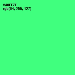 #40FF7F - Screamin' Green Color Image