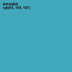 #41A9BB - Fountain Blue Color Image