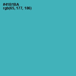 #41B1BA - Fountain Blue Color Image